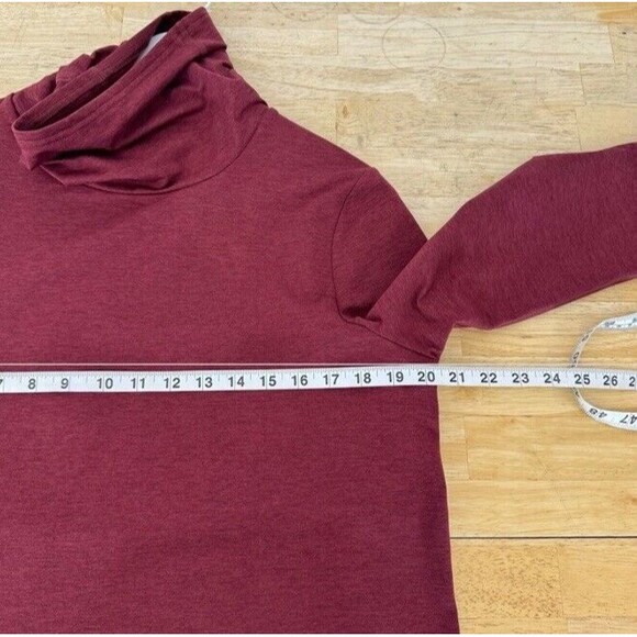 PRANA Ice Flow Long Sleeve Turtle Neck Lightweight Base Layer Warm Mulberry XL - Picture 4 of 7